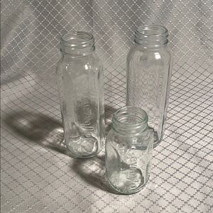 Clear Glass Evenflo baby Bottles Set